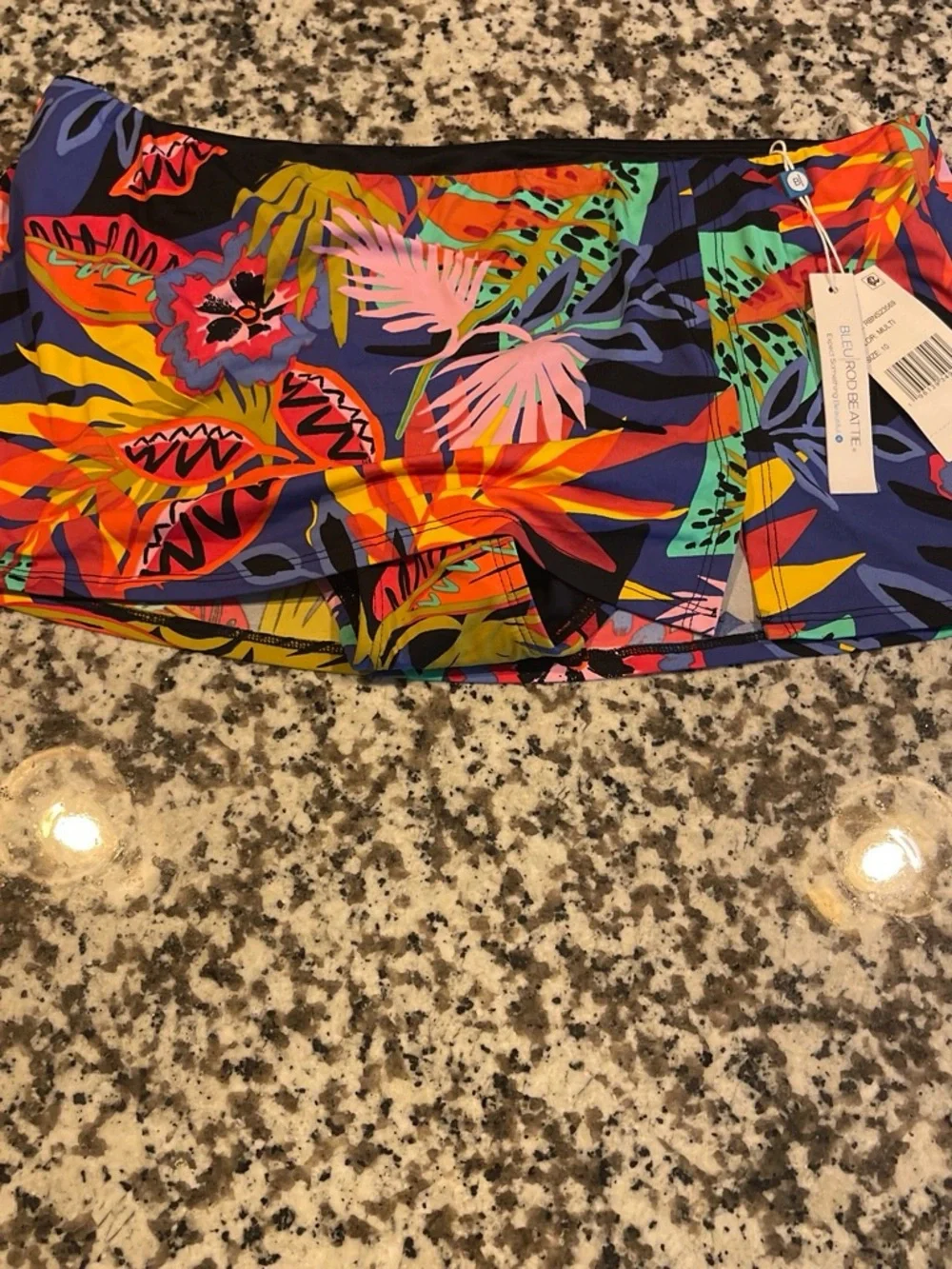 Bright Tropical Print Bikini Set with Matching Cover-Up